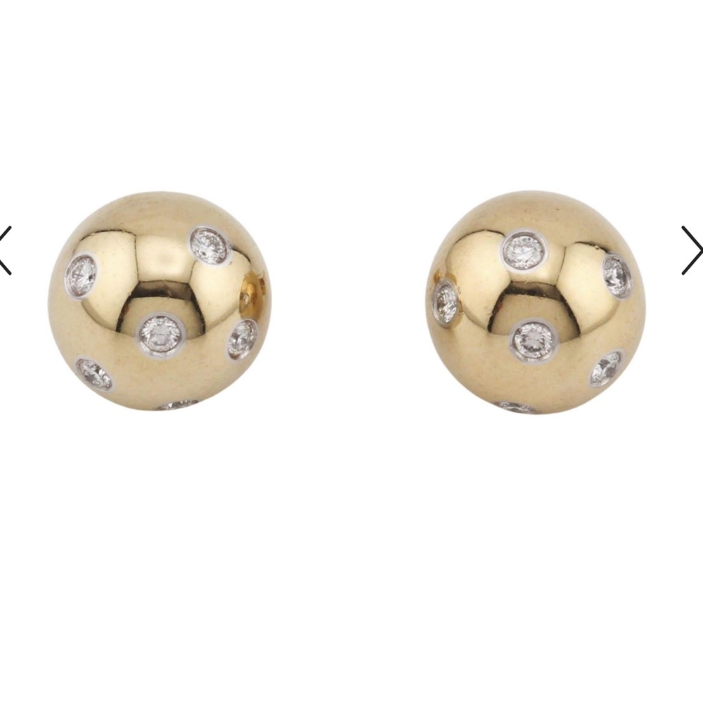 Tiffany and Co. Diamond Etoile Stud Earrings Gold and Diamonds